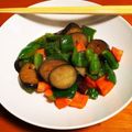 クックQ9PSUD☆'s cooksnap of when they made 茄子とオクラのポン酢炒め.
