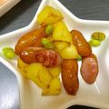 kotorinpi's cooksnap of when they made ソーセージとアスパラとじゃがいものソテー.