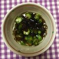 さきべえ's cooksnap of when they made 簡単美味♪1分クッキング！もずく酢オクラ.