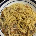 gauzelily's cooksnap of when they made 【フライパン１つで】さば缶の和風パスタ.