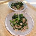 mayuyuキッチン's cooksnap of when they made 豚肉と春菊のゴマ炒め.