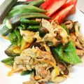 ひなたのねこやなぎ's cooksnap of when they made 豚コマ、茄子とピーマンでピリ辛味噌炒め.