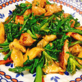 nenemomo's cooksnap of when they made 春菊とエリンギの豚肉塩バター炒め☆.