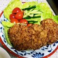 まめたんandママ's cooksnap of when they made キャベツのメンチカツ 簡単.