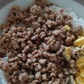 リトル黒豆マーメイド's cooksnap of when they made おだしで引立つ♪ご飯おいしい鶏たまそぼろ.
