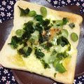 ぽぽきゅ's cooksnap of when they made 海苔＊胡麻香る❀ゴロっと枝豆和トースト.