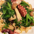 momomo888's cooksnap of when they made タコときのこの和風パスタ.