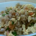みんみん’'s cooksnap of when they made 肉じゃが残り汁で炊き込みチャーハン。.
