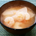 あーこ姐's cooksnap of when they made みりんちょっぴり☆海老と大根の味噌汁.