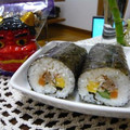 ちまタン♡'s cooksnap of when they made 冷蔵庫にあるもので☆簡単巻き寿司.