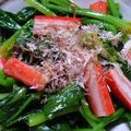 みきんこと神威's cooksnap of when they made ほうれん草のトビッコ・カニかま和え.