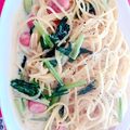 クックM67KM5☆'s cooksnap of when they made 小松菜とウインナーの豆乳クリームパスタ.