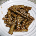希望の泉's cooksnap of when they made やみつき揚げごぼうの甘辛【作り置き】.