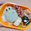 myr25's cooksnap of when they made キャラ弁☆マリオのヨッシー&敵キャラ.