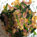にむばすしゅたーぜん's cooksnap of when they made たちまち完成☆小松菜ベーコンと卵の炒め物.