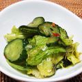 michael04's cooksnap of when they made キュウリとレタスのピリ辛サラダ.