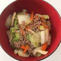 まゆまルイ's cooksnap of when they made 白菜と豚挽き肉DEお手軽丼.