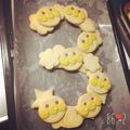 でっぱさる's cooksnap of when they made らぶりぃ～☆お誕生日リースクッキー.