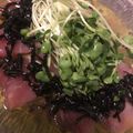 きょ子's cooksnap of when they made ハマチの刺身で♪塩昆布カルパッチョ.