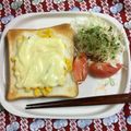 ankotetu's cooksnap of when they made ❁玉ねぎとコーンと胡麻のトースト❁.