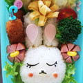 もかたける's cooksnap of when they made 幼稚園の子供用お弁当☆夢見るうさぎちゃん.