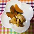チェックのミニくま's cooksnap of when they made 鶏肉とカボチャ　こってり☆サッパリ煮.