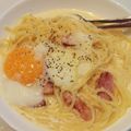 ゆであずきまめ's cooksnap of when they made 牛乳で簡単カルボナーラ☆簡単ランチ☆.