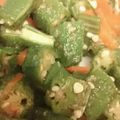 まることさるこ's cooksnap of when they made つくりおき！オクラのごまあえ.