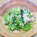 みぽぴぽ's cooksnap of when they made レンジで簡単！サバと豆苗の卵炒め.