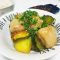 まぁる♪'s cooksnap of when they made 黒皮かぼちゃと鶏のほっこり揚げ煮.