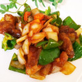ハッピーみっけ♪'s cooksnap of when they made エコに唐揚げリメイク★簡単!鶏の酢豚風.