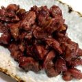 えいてぃえいと's cooksnap of when they made 歯ごたえ楽しい♪砂肝と鶏レバーの甘辛煮.