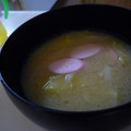 あやプチ's cooksnap of when they made ｷｬﾍﾞﾂとｿｰｾｰｼﾞのお味噌汁.*゜.