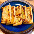 9ma83's cooksnap of when they made 簡単おつまみに！しらすの油揚げピザ！.