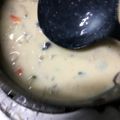 emi0015's cooksnap of when they made 簡単！鶏肉ときのこと野菜の豆乳スープ.
