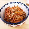 新ママinスイス's cooksnap of when they made さつまいもとにんじんのバターきんぴら.
