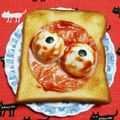 こげ岡's cooksnap of when they made ハロウィン♡眼球ゆで卵トースト.