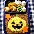 pachirin's cooksnap of when they made 鶏そぼろで簡単ハロウィーンなお弁当.