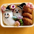 うにっと's cooksnap of when they made ハロウィンおばけ弁当（幼稚園）（キャラ弁.