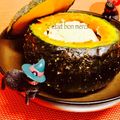 賀古遥's cooksnap of when they made 坊ちゃんかぼちゃに詰めタマゴサラダ〜♡.