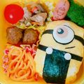 ここたんのママ♪'s cooksnap of when they made ミニオンキャラ弁☆.
