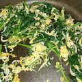 tomoゆか's cooksnap of when they made 超時短！ほうれん草としらすの玉子炒め.
