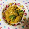 チェックのミニくま's cooksnap of when they made チキンときのこのトマト豆乳シチュー.
