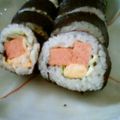 ☆まみりん☆'s cooksnap of when they made 恵方巻き？ただの海苔巻（いくら・スパム）.