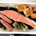 ☆やまや☆'s cooksnap of when they made ヘルシーゆで鮭で♫　２段のり弁♡.