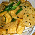 きっかママ's cooksnap of when they made しゃきふわ☆れんこんと豆腐のカレー炒め.