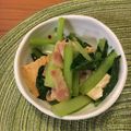 クックC18DJ9☆'s cooksnap of when they made 簡単☆厚揚げと小松菜のアンチョビベーコン.