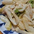 もふまみん's cooksnap of when they made 鶏肉とセロリのマヨ炒め.