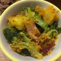 ポメちょん's cooksnap of when they made さつま芋カボチャ&ベーコンのサラダ.