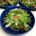 キョーマキ's cooksnap of when they made 片栗粉で＊豆苗とカニカマのカリカリ焼き＊.